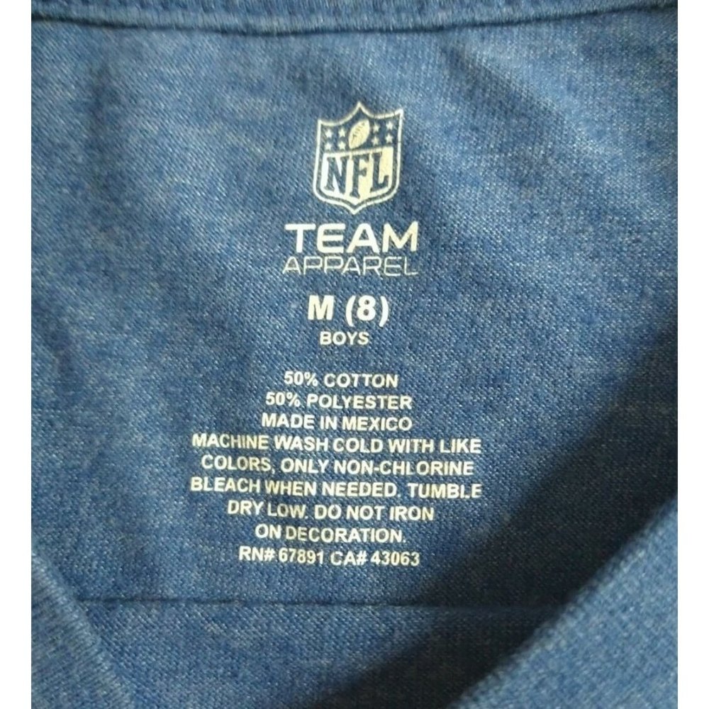 NFL Team Apparel New York Giants Football Jersey size Youth Medium (8) Blue - Picture 3 of 5